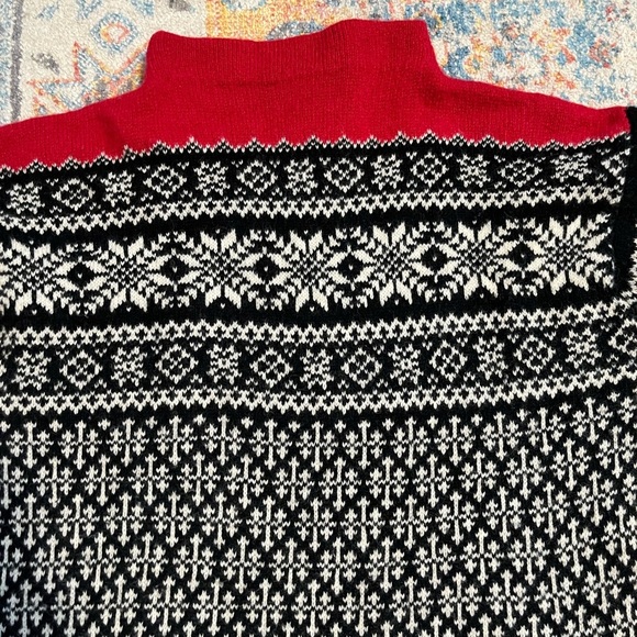 Jones New York vintage 100% lambs wool fair isle mockneck sweater - Picture 4 of 6